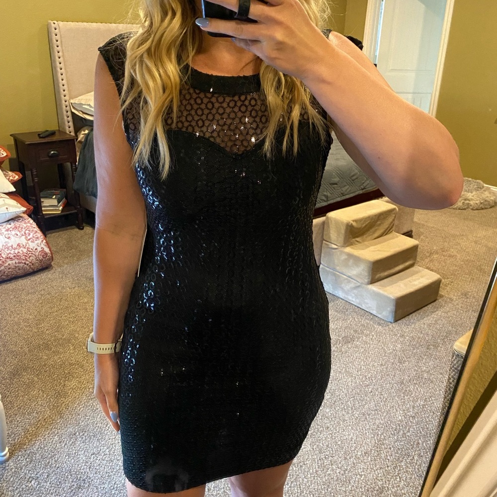Black sequin Express dress